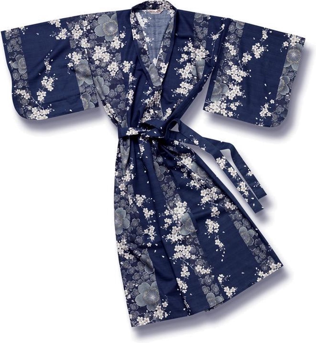 Motif Sakura Yukata japonais traditionnel et authentique 100 % coton Couleur noire Fabriqué au Japon 