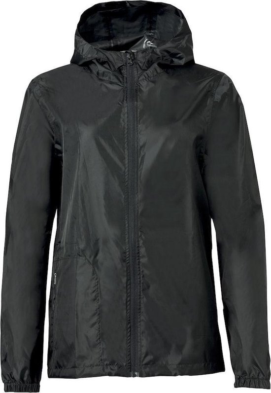 Basic rain jacket zwart m/l