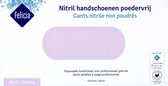 Nitril handschoenen poedervrij -  zwart, 100 stuks, maat XL