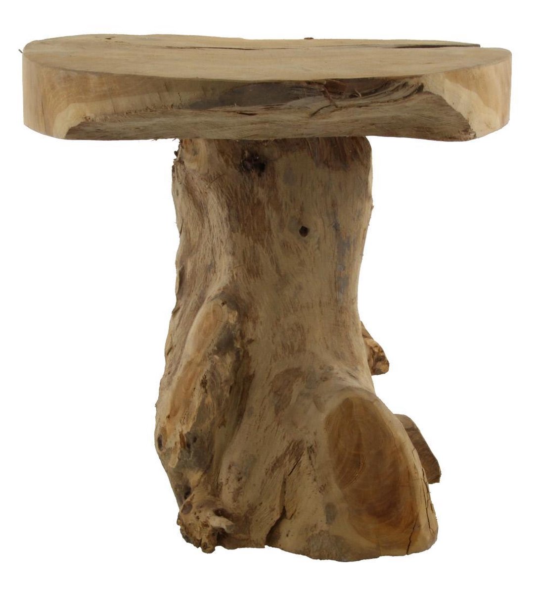 Bijzettafeltje van teak hout.