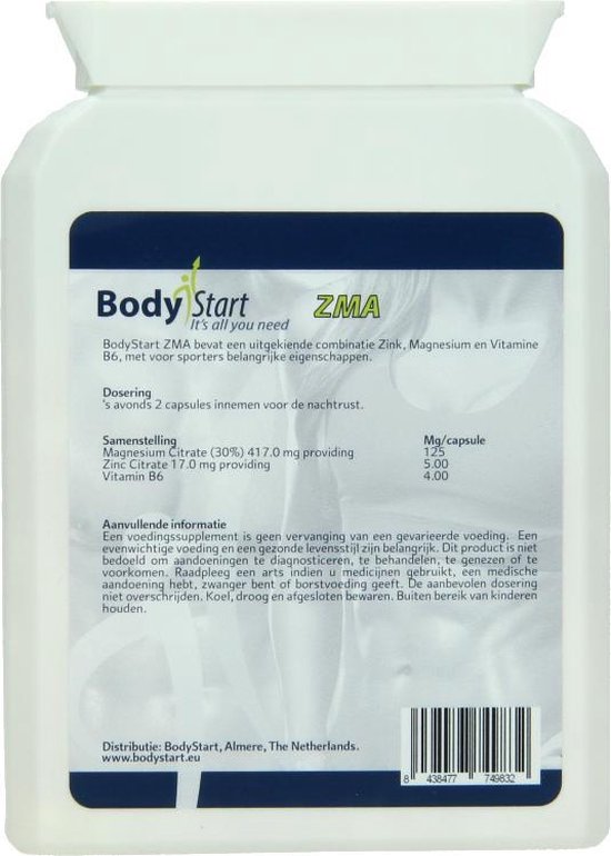 BodyStart ZMA Zink, Magnesium & Vitamine B6 Krachtige samenstelling