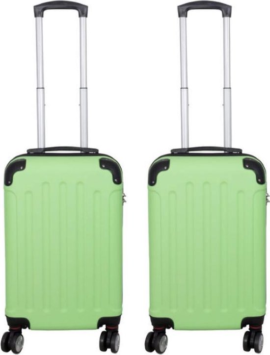 2 delig koffer set travelsuitcase groen | 72 Liter | bol.com