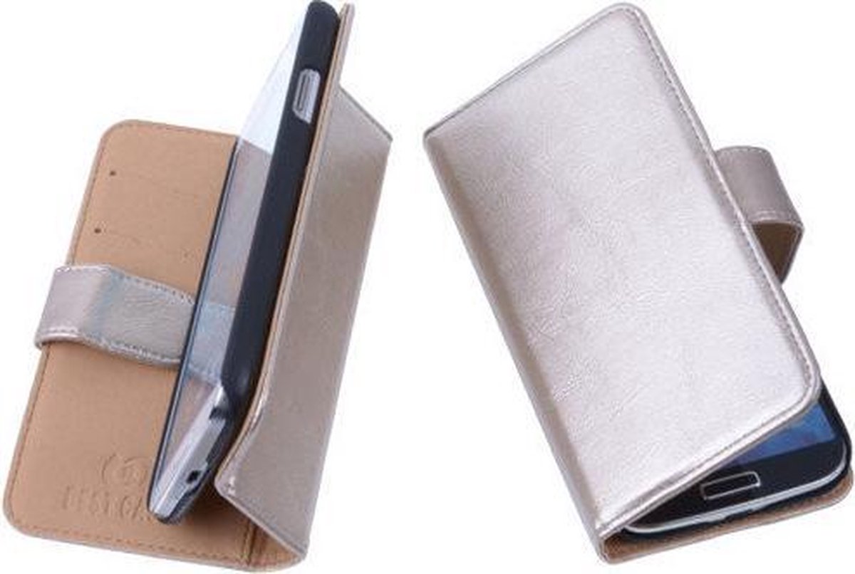 PU Leder Goud Hoesje Nokia Lumia 630 Book/Wallet Case/Cover