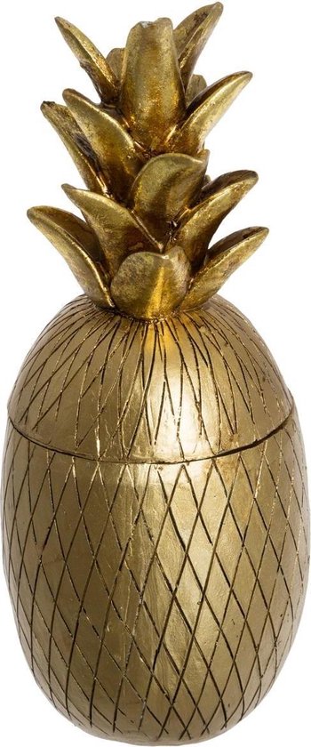 Deco Opbergpot Ananas - Goud - H24