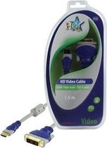 HQ - HDMI naar DVI kabel - 1.5 m - Wit/Blauw