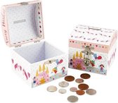 Floss & Rock Unicorn - geldkistje inclusief hartjesslot - 10.5  x 10.5 x 10 cm - Multi