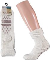 Wollen huis sokken anti-slip voor meisjes wit maat 27-30 - Slofsokken kinderen