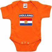 Oranje rompertje Hollandse vlag baby - oranje babykleding 92