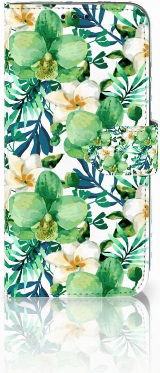 Honor 10 Lite Hoesje Orchidee Groen