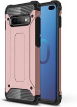 Armor Hybrid Back Cover - Samsung Galaxy S10 Plus Hoesje - Rose Gold