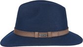 Hatland - Wollen hoed voor volwassenen - Parsons - Donkerblauw - maat S (55CM)