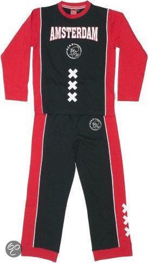Ajax Pyjama rood zwart amsterdam maat 116 | bol.com