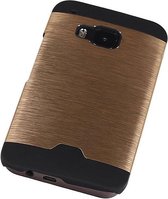 Lichte Aluminium Hardcase Geschikt voor HTC One M9 Goud