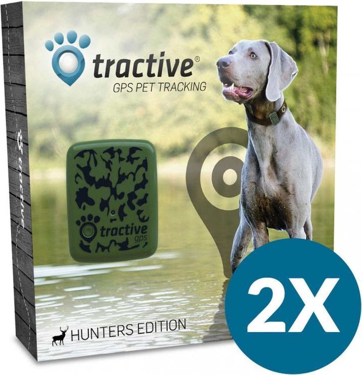 Tractive GPS tracker systeem voor honden DUO PACK ! Hunter Edition | bol.com