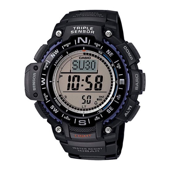 Casio Casio Triple Sensor SGW-1000-1AER Horloge - Kunststof - Zwart - Ø 53  mm | bol.com