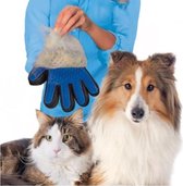 Borstel handschoen voor dieren - Vachtverzorgingshandschoen - Dierenborstel - Handschoenborstel Blauw