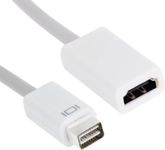 Aan boord Verslagen rollen Mini DVI naar HDMI female kabel MacBook adapter 15cm | bol.com