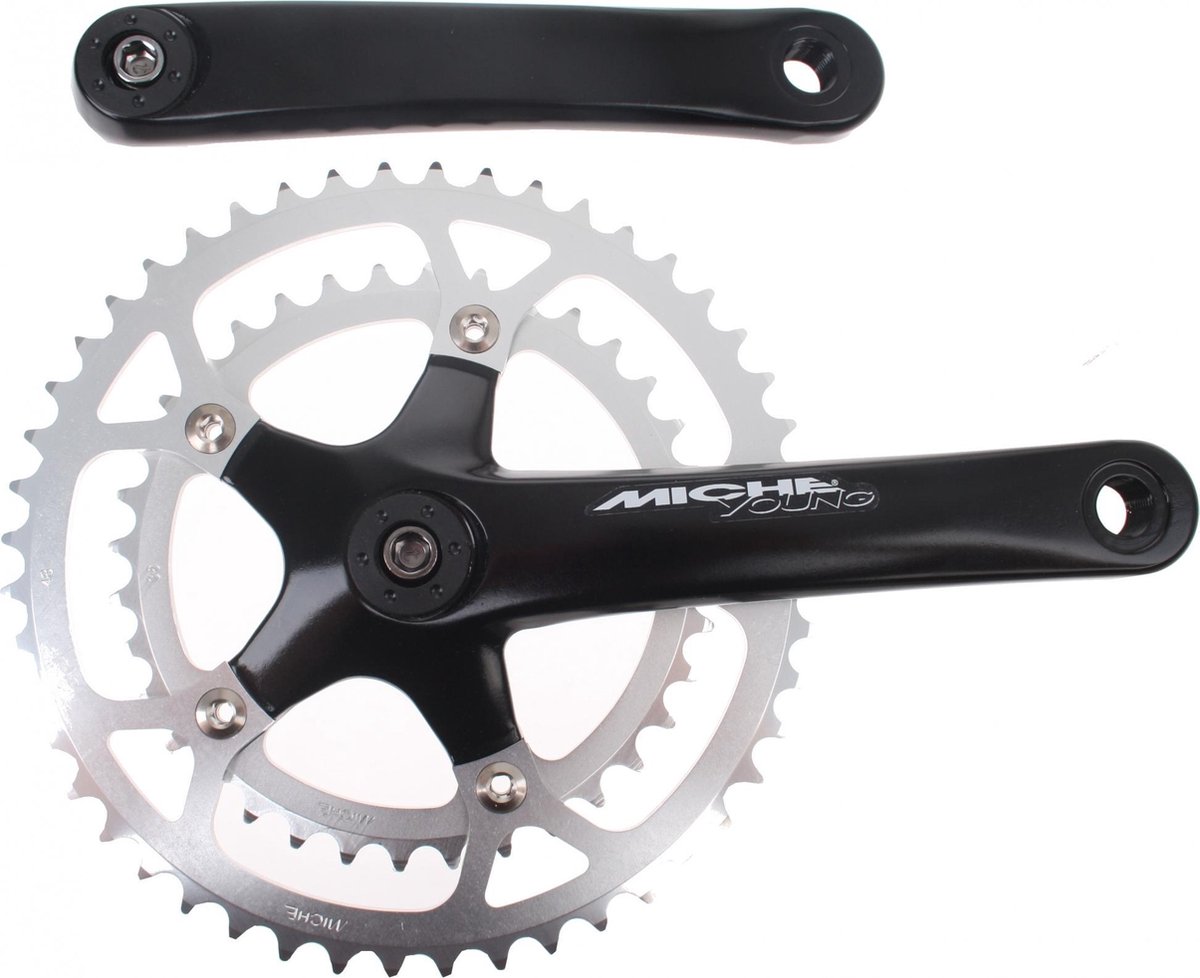 Miche Crankstel Young 165 Mm 36/48t Zwart/zilver