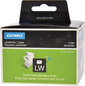 2x Dymo etiketten LabelWriter 89x41mm, verwijderbaar, wit, 300 etiketten