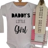 Baby Rompertje met tekst meisje papa Daddy’s little Girl | wit | maat 74-80