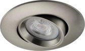 LED inbouwspot Hektor -Rond RVS Look -Sceneswitch -Dimbaar -5W -Philips LED