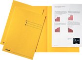 3x Esselte dossiermap geel, karton van 180 g/mÂ², pak a 100 stuks
