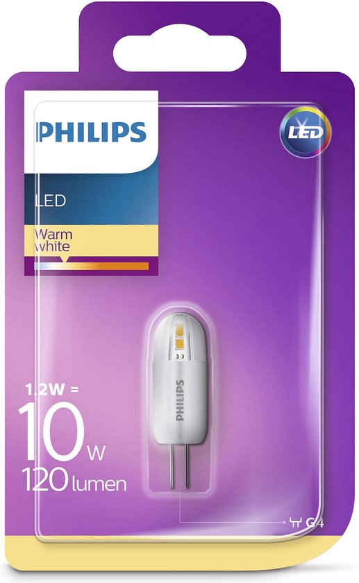 Philips LED 10W G4 WW 12V ND 1BC/4 | bol.com