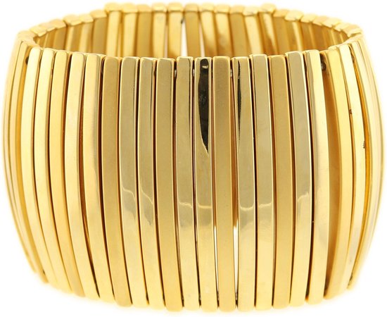 Behave® Dames brede armband goud-kleur 21 cm | bol