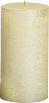 4 stuks Stompkaars metallic rustiek ivoor 130 x 70 mm Bolsius