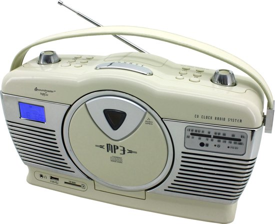 Soundmaster RCD1350BE Retro Kofferradio met verticale CD-speler | bol.com