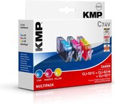 KMP C74V inktcartridge 3 stuk(s) Cyaan, Magenta, Geel