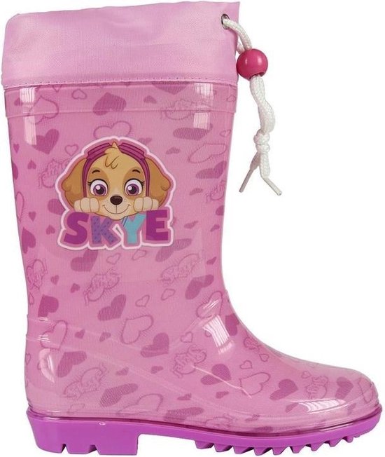 Roze Paw Patrol regenlaarzen met koord voor meisjes 26-27 | bol.com