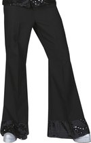 Pantalon disco noir à paillettes pour homme - Déguisements adultes