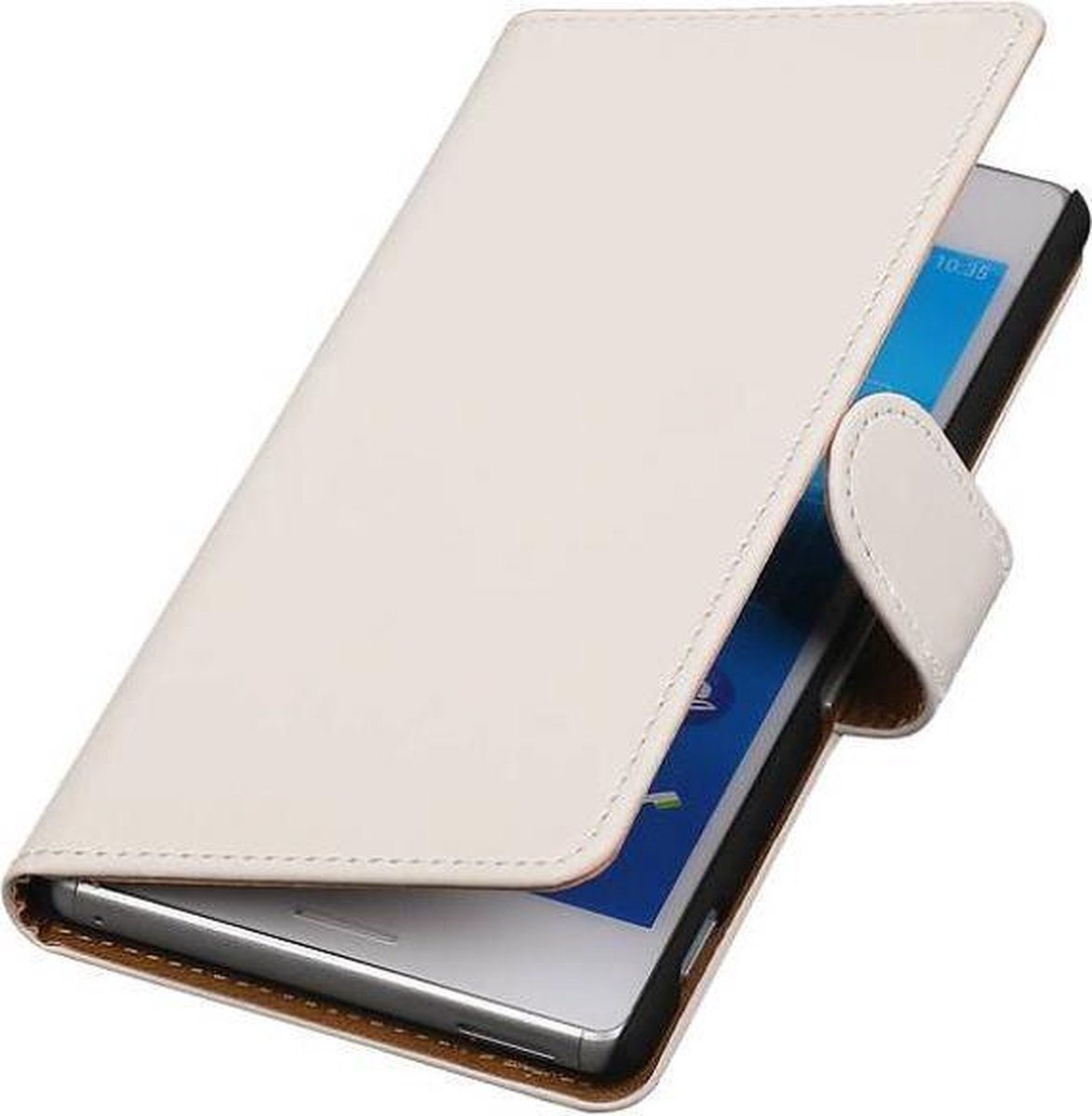 Bookstyle Wallet Case Hoesjes Geschikt voor Sony Xperia M4 Aqua Wit