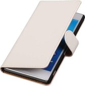 Bookstyle Wallet Case Hoesjes voor Sony Xperia M4 Aqua Wit