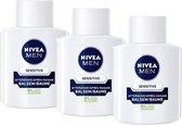 NIVEA MEN Sensitive Aftershavebalsem - 3 x 100 ml - voordeelverpakking