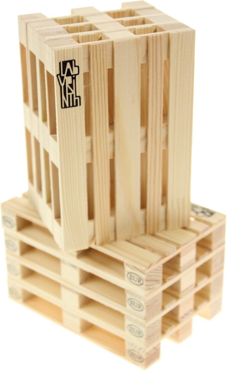 Labyrinth Palette-It - Set van 8 design pallet onderzetters