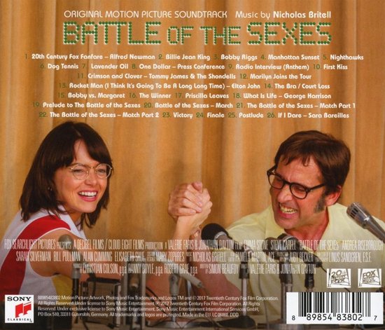 Nicholas Britell – Battle Of The Sexes (Original Motion Picture Soundtrack)
