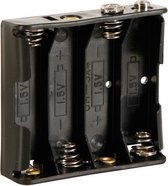 Batterijhouder Voor 4 X Aa-Cel (Voor Batterijclips)