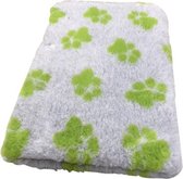 Vetbed Dierenmat Dierenkleed Xtra Soft - 2 kleur Big Paw- Grijs Limegroen latex anti-slip 150 * 100 cm