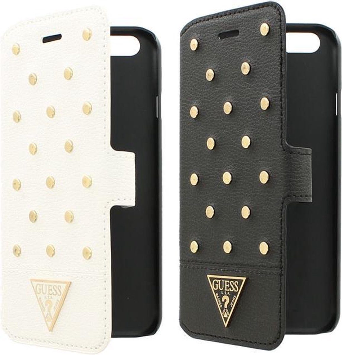 iPhone 6s Plus/6 Plus hoesje - Guess - Zwart - Kunstleer