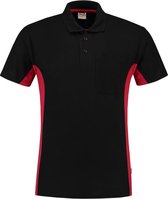 Polo Tricorp - 202002 bicolore - Noir / Rouge - Taille XXL