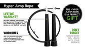 Barkleydeal Premium Hyper Jump rope - avec roulements à billes - 300cm - Noir