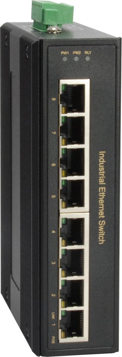 LevelOne IGP-0801 netwerk-switch Unmanaged Gigabit Ethernet (10/100/1000) Power over Ethernet (PoE) Zwart