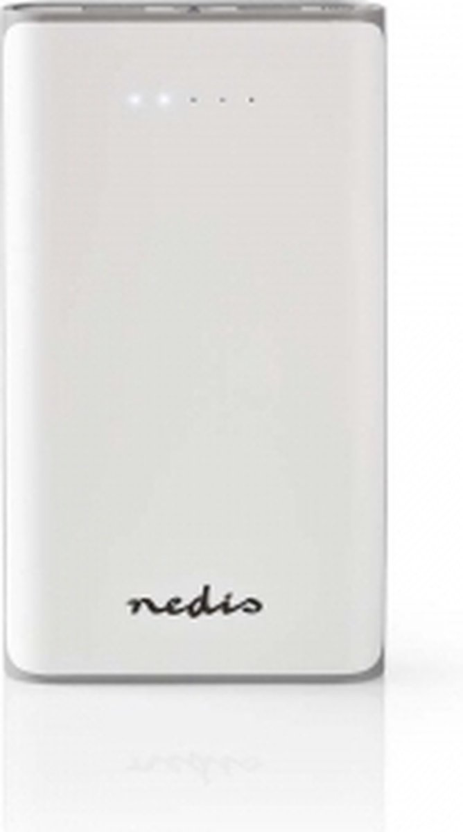 Nedis Powerbank met 2 USB-A poorten (max. 3,1A) - 15.000 mAh / wit