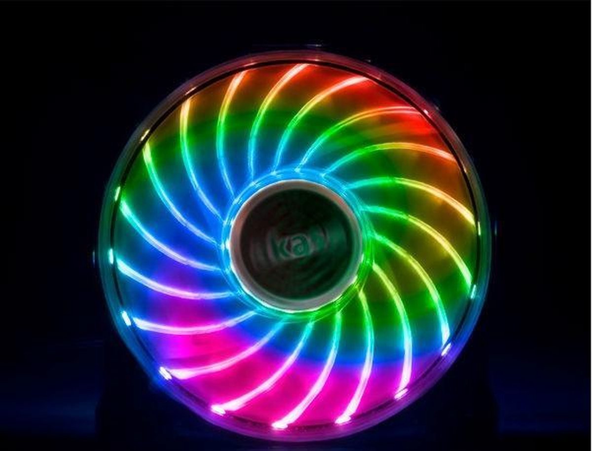 Akasa Vegas X7 Computer behuizing Ventilator Zwart, Transparant