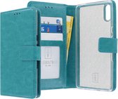 Sony Xperia L3 Bookcase hoesje - CaseBoutique - Effen Turquoise - Kunstleer