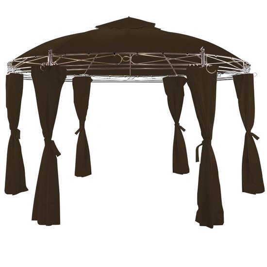 Dank je schouder Zenuw Trend24 - Bruin rond Paviljoen 350 cm 3,5 met wanden | bol.com