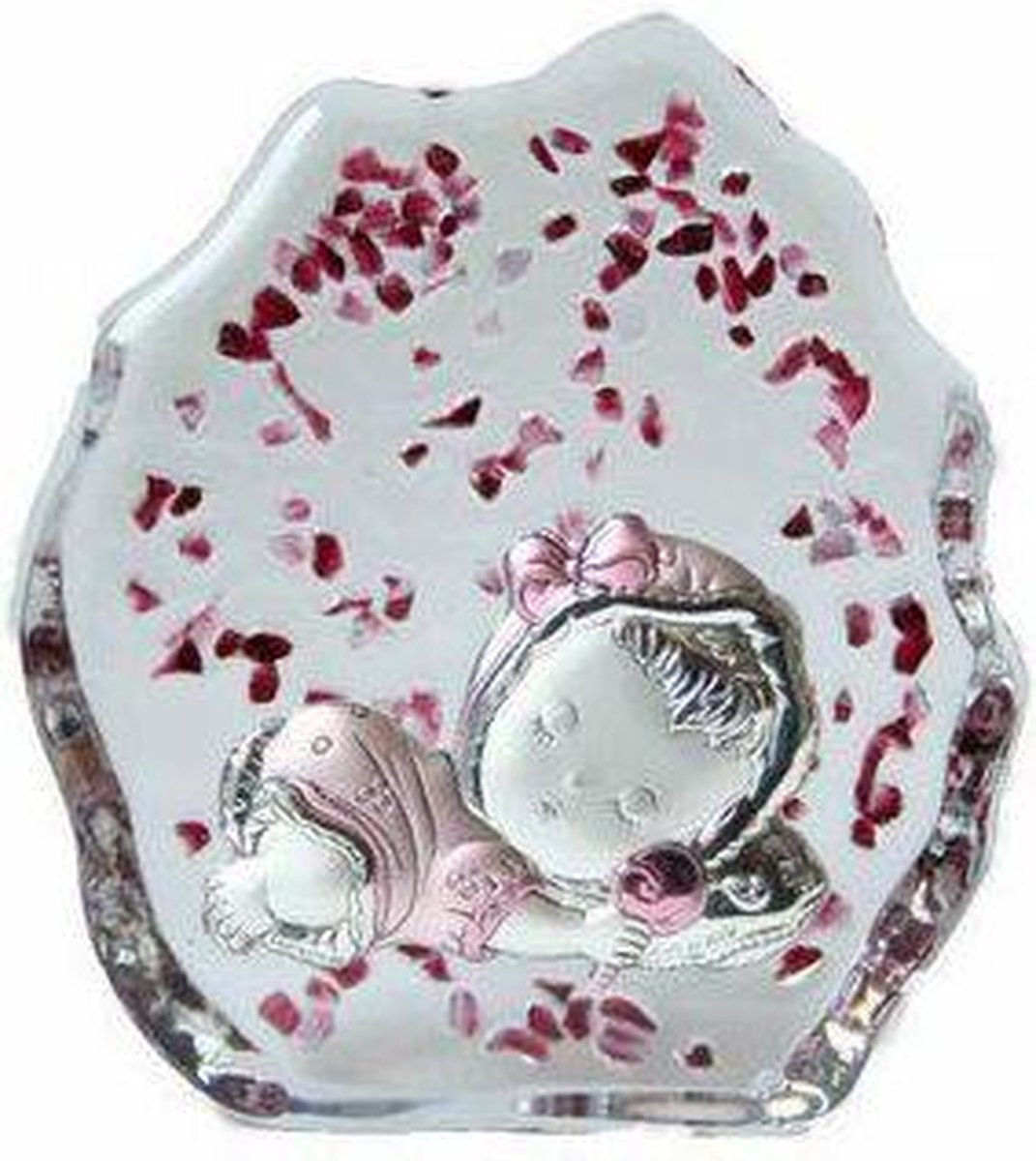 Goedkoopste Kraamcadeau Kristal en Zilver H12 cm.