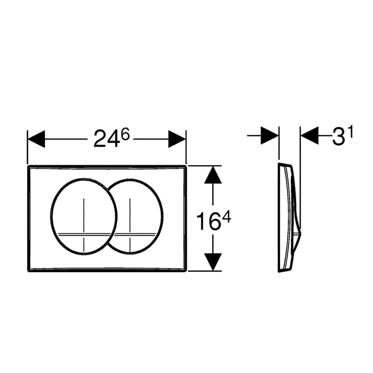 Bedieningsplaat Geberit Delta-20 Wit | bol.com